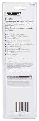 ProSource 14087 Floor Scraper Blade, 0.75 in W, Steel, Clear Lacquer