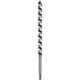 DEWALT DW1690 Auger Drill Bit, 1-1/4 in Dia, 17 in OAL, Hollow Center Flute, 7/16 in Dia Shank, Ball Groove Shank