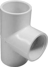 IPEX 435854 Pipe Tee, 1-1/4 in, Socket x Socket x FPT, PVC, White, SCH 40 Schedule, 150 psi Pressure