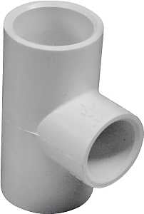 IPEX 435792 Pipe Tee, 3/4 x 1/2 in, Socket, PVC, White, SCH 40 Schedule, 150 psi Pressure