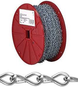 Campbell 072-1727N Jack Chain, #12, 100 ft L, Steel, Zinc, 29 lb Working Load