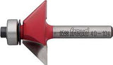 Freud 40-104 Chamfer Router Bit, 1-11/32 in Dia Cutter, 1/2 in L Cutting, 2-3/16 in OAL, 1/4 in Dia Shank, Carbide