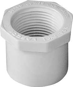 IPEX 435728 Reducing Bushing, 1-1/4 x 1 in, Spigot x FPT, White, SCH 40 Schedule, 150 psi Pressure