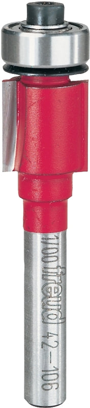 Freud 42-106 Flush Trim Bit, 1/2 in Dia Cutter, 2-1/8 in OAL, 1/4 in Dia Shank, 2-Cutter, Carbide