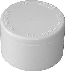 IPEX 435407 Pipe Cap, 1/2 in, Socket, PVC, SCH 40 Schedule