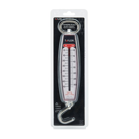 Taylor 3470 Hanging Scale, 70 lb, Analog Display, Steel Housing Material