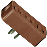 Eaton Wiring Devices BP1747B Outlet Tap, 2-Pole, 15 A, 125 V, 3-Outlet, Brown, 6.68 in L x 3.84 in W x 7.19 in H