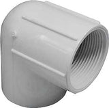 Genova 300 Series 33920 Pipe Elbow, 2 in, Slip-Joint x FIP, 90 deg Angle, PVC, White, SCH 40 Schedule