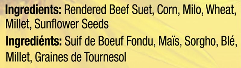 Heath DD4-12 Sunflower Seed Wild Bird Food, 11.25 oz, All-Season, Suet, Cake, Bird's Blend, Pack of 12