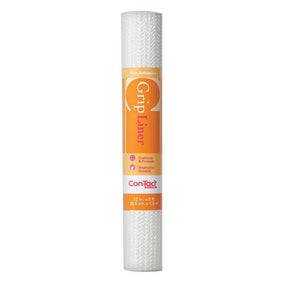 Con-Tact Grip 5 ft. L X 12 in. W White Non-Adhesive Shelf Liner, Pack of 6