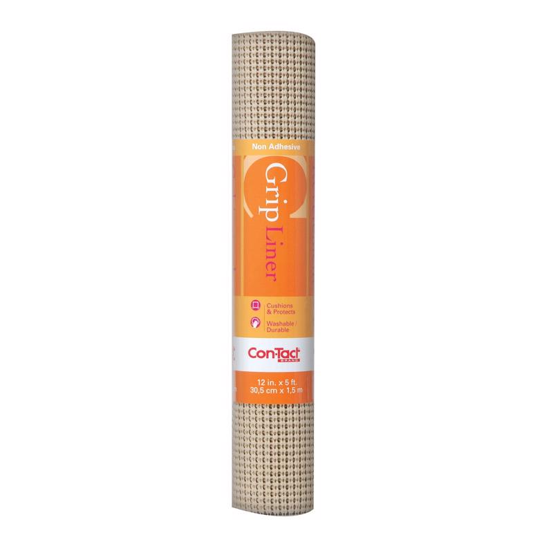 Con-Tact BeadedGrip 5 ft. L X 12 in. W Taupe Non-Adhesive Shelf Liner, Pack of 6