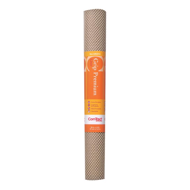 Con-Tact Grip Premium 4 ft. L X 20 in. W Taupe Non-Adhesive Shelf Liner, Pack of 6