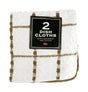 Ritz Biscotti Cotton Check/Solid Dish Cloth 2 pk, Pack of 3