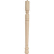 Waddell Early American Series 2572 Table Leg, 21-3/4 in H, Hardwood, Smooth Sanded