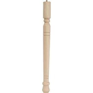 Waddell Early American Series 2572 Table Leg, 21-3/4 in H, Hardwood, Smooth Sanded