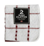 Ritz Paprika Cotton Check/Solid Dish Cloth 2 pk, Pack of 3
