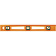 Johnson 7724-O I-Beam Level, 24 in L, 3-Vial, Non-Magnetic, Polystyrene, Orange