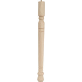 Waddell Early American Series 2554 Table Leg, 3-3/4 in H, Hardwood, Smooth Sanded