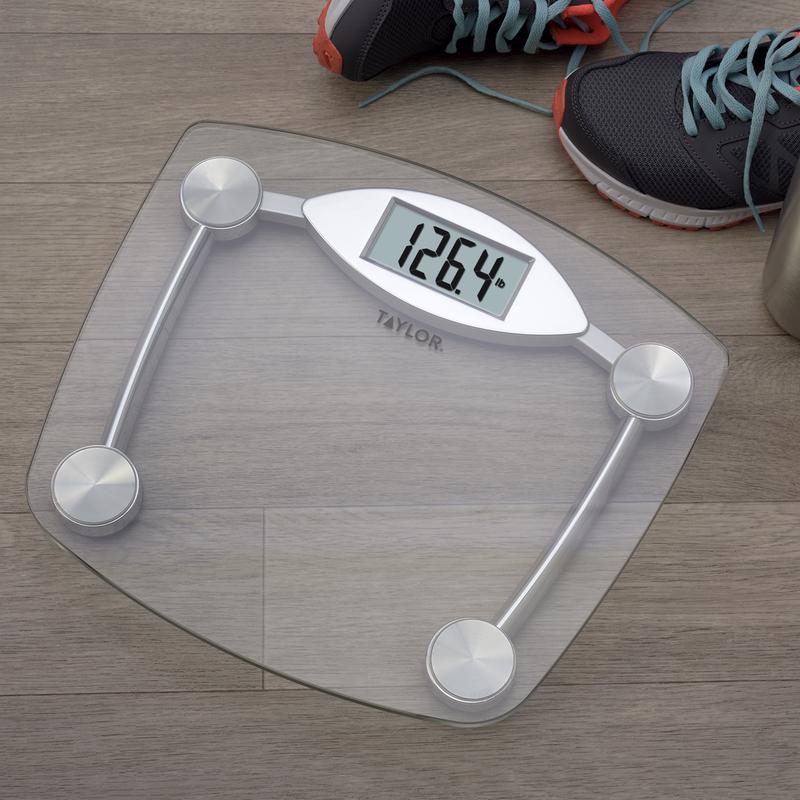 Taylor 400 lb Digital Bathroom Scale Clear, Pack of 2