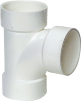 Canplas 192153 DWV Sanitary Pipe Tee, 3 in, Hub, PVC, White