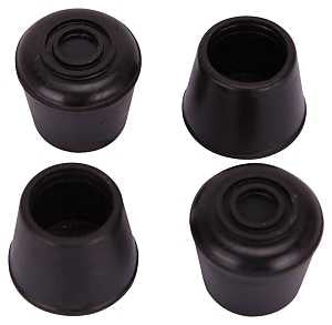 ProSource FE-50633-B Furniture Leg Tip, Round, Rubber, Black, 5/8 in Dia, 1.1 in H, Pack of 36