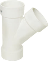 IPEX 192303L DWV Pipe Wye, 3 in, Hub, PVC, White, SCH 40 Schedule
