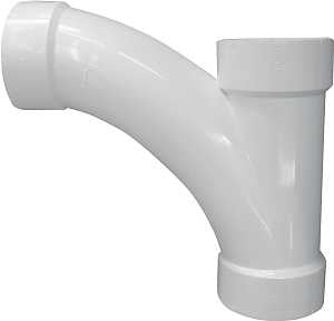 Canplas 194303 DWV Combination Tee Pipe Wye, 3 in, Hub, PVC, White, SCH 40 Schedule