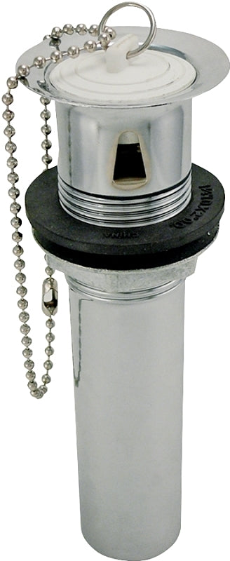 Plumb Pak PP3112PC Lavatory Plug, 1-1/4 in Dia x 12 in L Dimensions, Pop-Out, Brass, Chrome