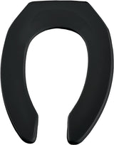Bemis 1955CT-047 Toilet Seat, Elongated, Plastic, Black, Sta-Tite Hinge