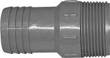 Boshart UPPA-12 Pipe Adapter, 1-1/4 in, MPT x Insert, Polyethylene, Gray, 200 psi Pressure
