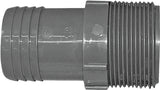 Boshart UPPA-15 Pipe Adapter, 1-1/2 in, MPT x Insert, Polyethylene, Gray, 160 psi Pressure