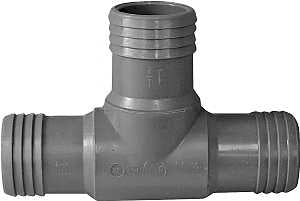 Boshart UPPT-15 Pipe Tee, 1-1/2 in, Insert, Polypropylene