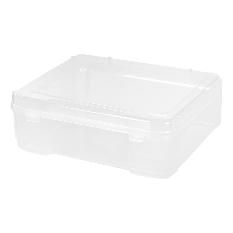 IRIS 24 qt Clear Craft Case 6.13 in. H X 17.2 in. W X 15.29 in. D Stackable, Pack of 4
