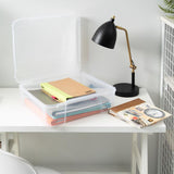 IRIS 24 qt Clear Craft Case 6.13 in. H X 17.2 in. W X 15.29 in. D Stackable, Pack of 4