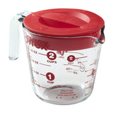 Pyrex 2 cups Glass/Plastic Clear/Red Measuring Cup, Pack of 6