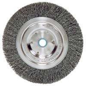 Vortec Pro 36063 Wire Wheel Brush, 5 in Dia, 1/2 to 5/8 in Arbor/Shank, Crimped Bristle, 0.014 in Dia Bristle