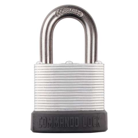 Commando Lock 1-5/8 in. H X 1-3/4 in. W X 1-1/4 in. L Laminated Steel Dual Ball Bearing Locking Padl