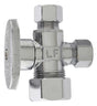 Plumb Pak PP20115LF Stop Valve, 5/8 x 3/8 x 3/8 in Connection, Compression, 400 psi Pressure, Quarter-Turn Actuator
