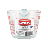 Pyrex 1 cups Glass Clear Measuring Cup, Pack of 6