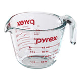 Pyrex 1 cups Glass Clear Measuring Cup, Pack of 6