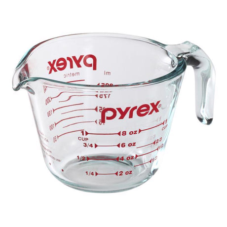 Pyrex 1 cups Glass Clear Measuring Cup, Pack of 6