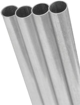 K & S 8105 Decorative Metal Tube, Round, 12 in L, 7/32 in Dia, 0.014 in Wall, Aluminum, 1/PK