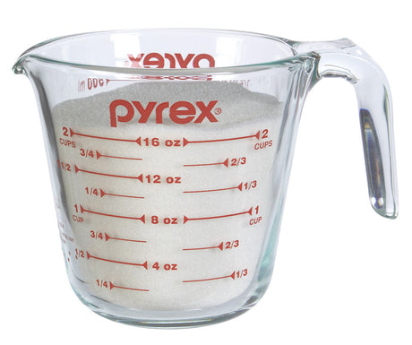 Pyrex 2 cups Glass Clear Measuring Cup, Pack of 6