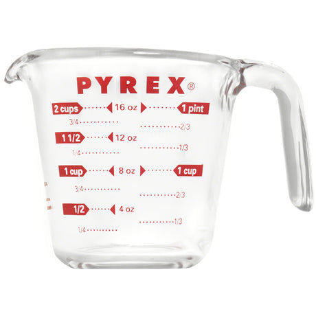 Pyrex 2 cups Glass Clear Measuring Cup, Pack of 6