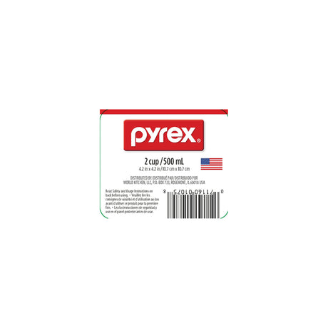 Pyrex 2 cups Glass Clear Measuring Cup, Pack of 6