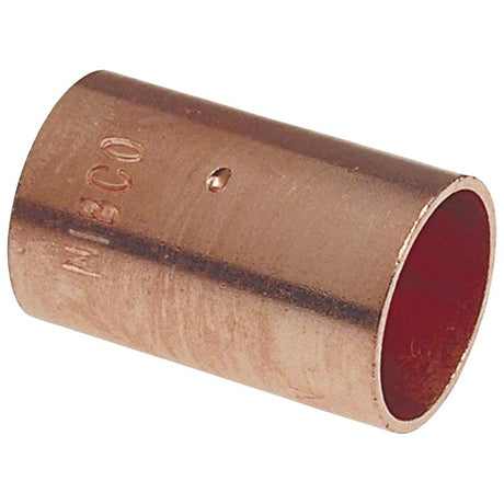 Nibco W00720D Pipe Coupling with Stop, 1/2 in, Sweat, Copper