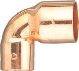 Nibco 607 Series W01460C Close Rough Pipe Elbow, 1/2 x 3/8 in, Sweat, 90 deg Angle, Copper, 722 psi Pressure