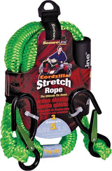 SecureLine CZB3 Stretch Rope, 8 mm Dia, 3 ft L, Polypropylene, Green, 400 lb Working Load