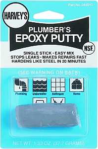 Harvey 44010 Epoxy Putty, Solid, Beige/Gray, 1.33 oz Stick