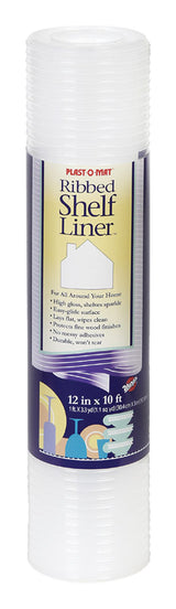 Warp's Plast-O-Mat 10 ft. L X 12 in. W Clear Non Adhesive Ribbed Shelf Liner